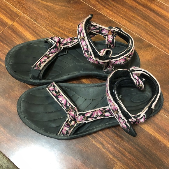 Teva Shoes - Teva pink and black sandals